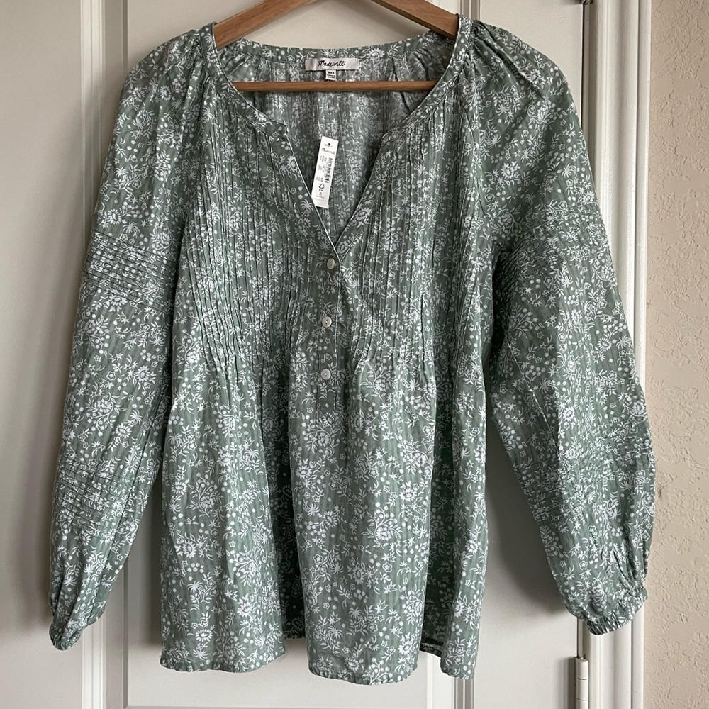 NWT Madewell Peasant Top Piazza Floral XXS